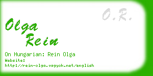 olga rein business card